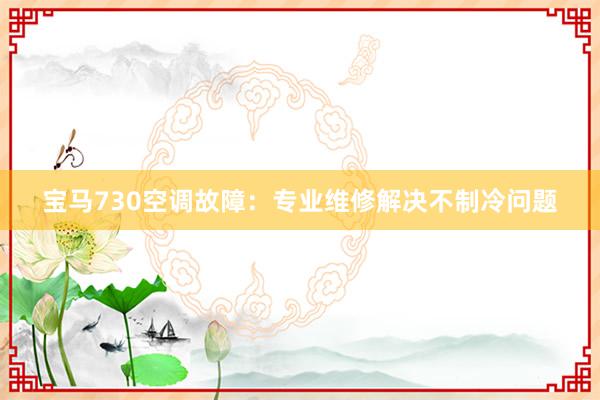 宝马730空调故障：专业维修解决不制冷问题